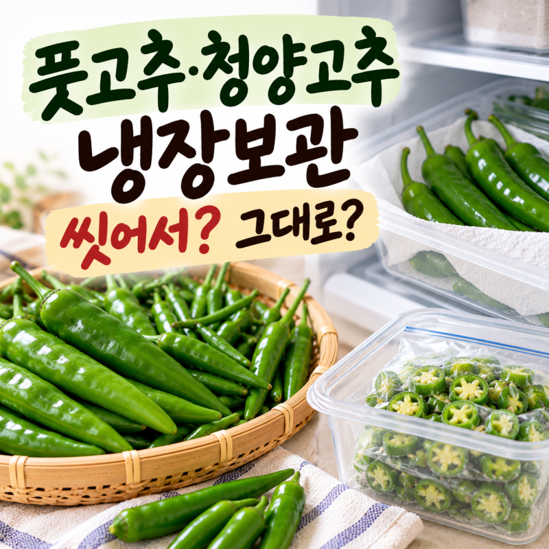 풋고추·청양고추 냉장보관 오래하는법, 씻어서 넣을까 그대로 둘까?