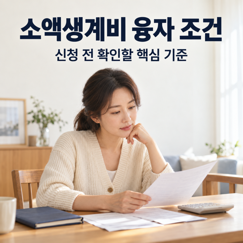 소액생계비 융자 조건, 급여명세서 두 장부터 꺼내보세요