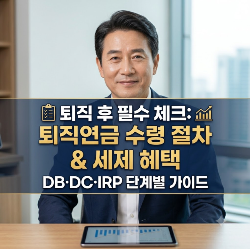 퇴직 후 필수 체크: 퇴직연금(DB·DC·IRP) 수령 단계별 절차와 세제 혜택