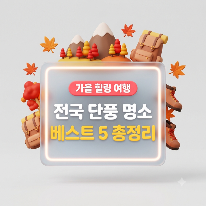 전국 가을 단풍 명소 베스트 5 절정 시기와 포토존 한눈에 보기