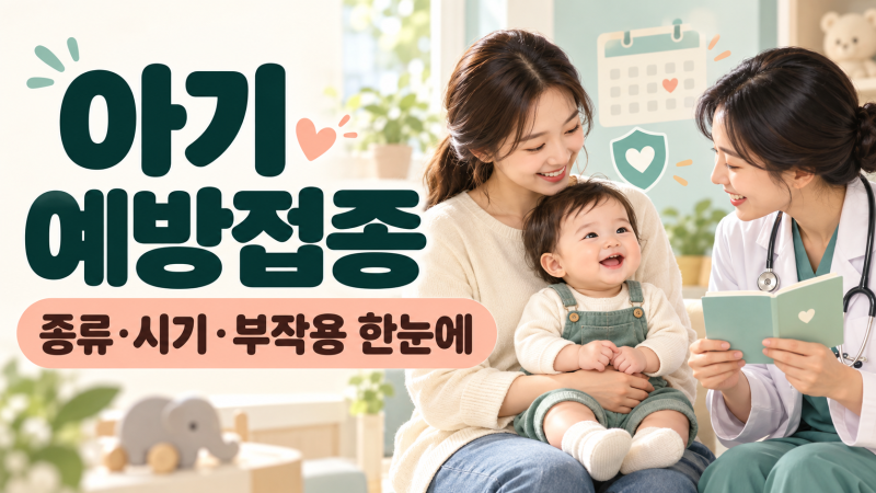 아기 예방접종 종류와 시기, 부작용까지 부모가 알아둘 내용