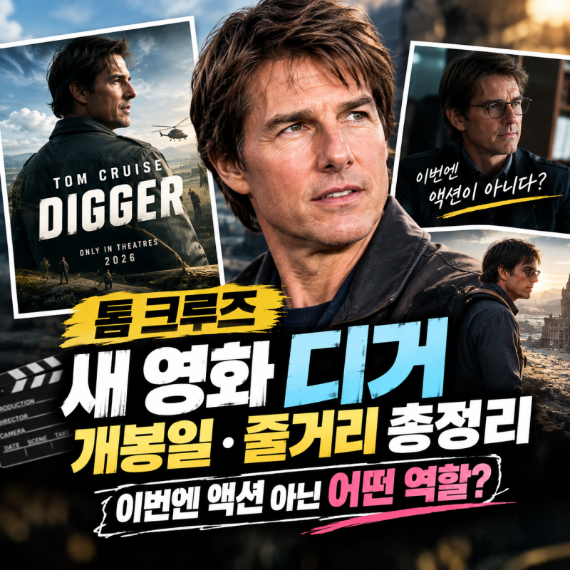 톰 크루즈 새 영화 디거 개봉일 줄거리 총정리, 이번엔 액션 아닌 어떤 역할?