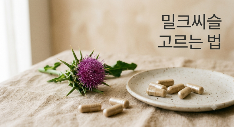 밀크씨슬 고르는 법, 표 하나로 끝내기