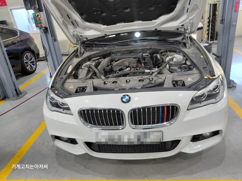 광주 BMW F10 530d xDrive 진동 수리｜엔진·미션 마운트, 디퍼런셜 누유와 ZF 미션오일 교환