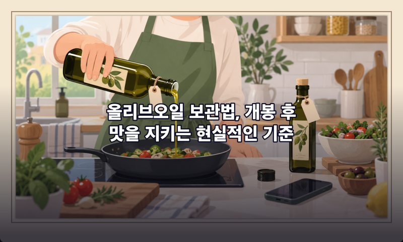 올리브오일 보관법, 개봉 후 맛을 지키는 현실적인 기준