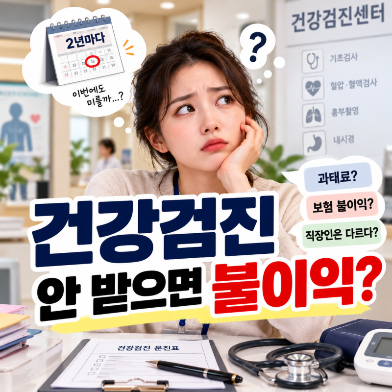 국가건강검진 안 받으면 과태료? 일반인과 직장인은 달랐습니다 (건강검진 미수검, 직장인 ....