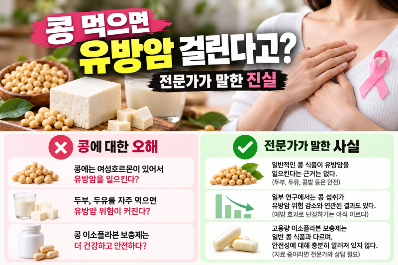 콩 먹으면 유방암 걸린다고? 전문가가 말한 진실