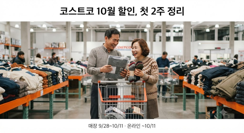 코스트코 10월 할인 품목, 첫 2주는 내의·방한용품이 주인공