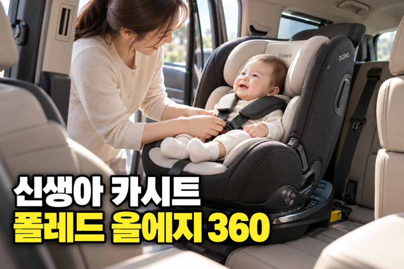 신생아 카시트 추천! 폴레드 올에지 360 회전형 전연령 카시트 최저가 구매 및 장단점 정리(ISO....