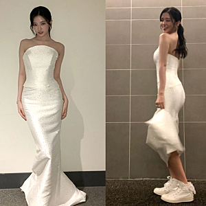 안유진 시상식 드레스 속 반전 운동화｜힐 대신 신은 컨버스 뭐길래?