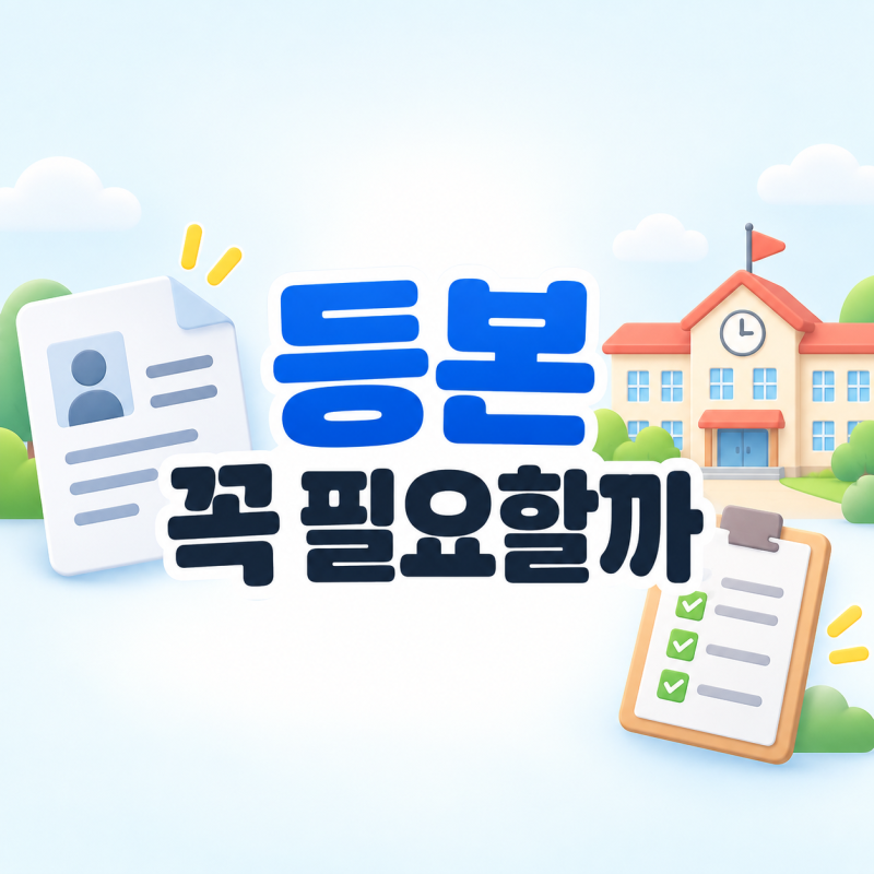 초등학교 전학 서류, 등본은 꼭 챙겨야 할까