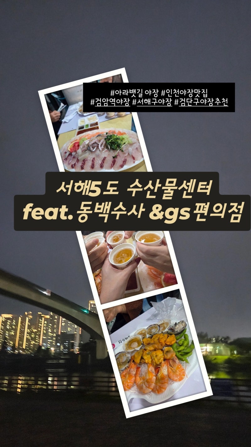 인천 아라뱃길 야장 회 어디? 서해5도 수산물센터 동백수산 솔직 찐후기