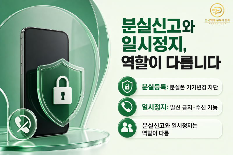 휴대폰을 잃어버렸을 때, 분실신고·일시정지·유심 재발급 순서 정리