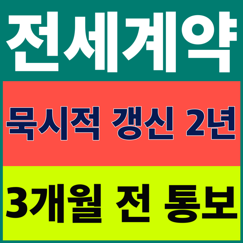 전세계약 묵시적 갱신 2년, 보증금 3개월 늦어지기 전 해지 통보 (2026년 9월 최신)