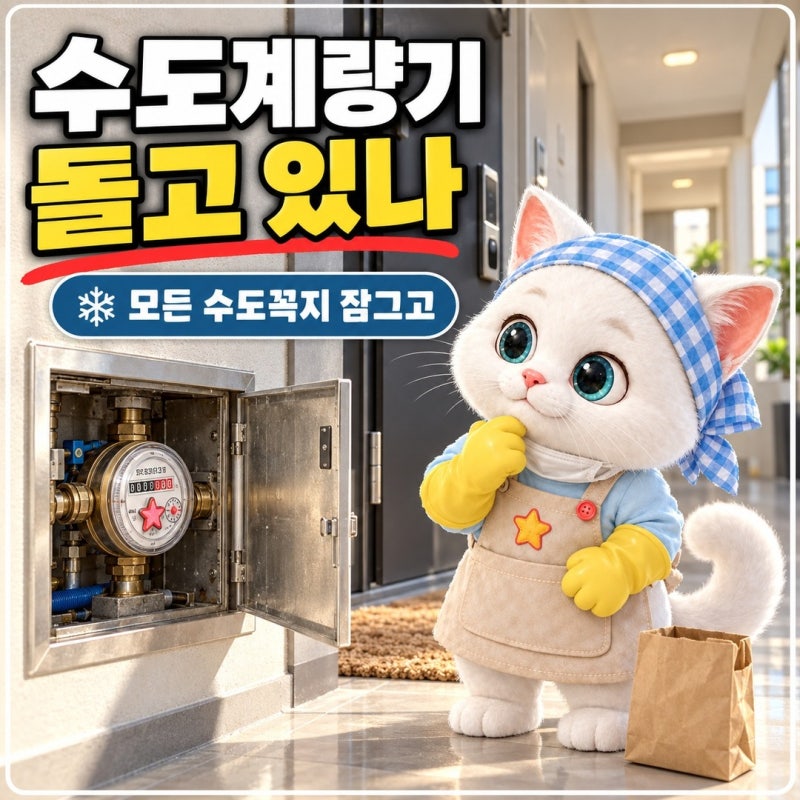 수도계량기 보는 법, 물을 다 잠갔는데도 돌아가면