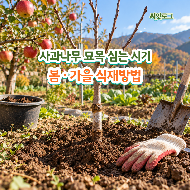 사과나무 묘목 심는 시기, 봄 가을 식재방법과 부사 키우기