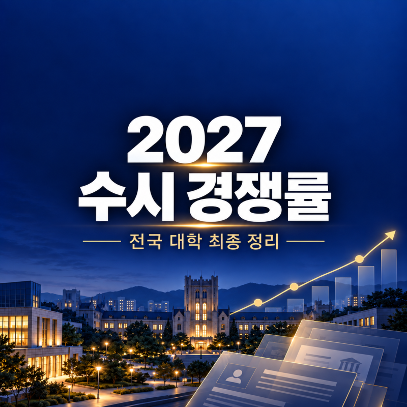 2027 수시 경쟁률, 전국 대학 최종 경쟁률 확인과 지원 전략