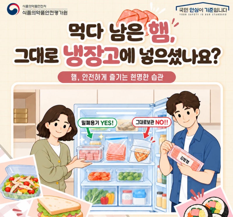 먹다 남은 햄, 그대로 냉장고에 넣으셨나요?｜햄 안전하게 보관하는 방법