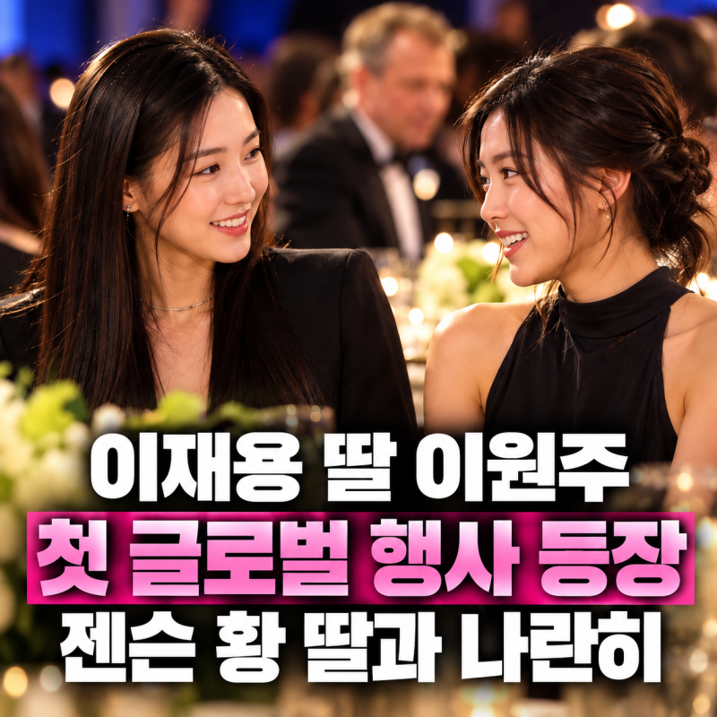 이재용 회장 딸 이원주 첫 글로벌 비즈니스 무대 등장, 뉴욕서 젠슨 황 딸과 나란히