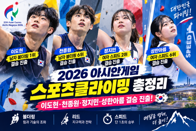 2026 아시안게임 스포츠클라이밍 총정리