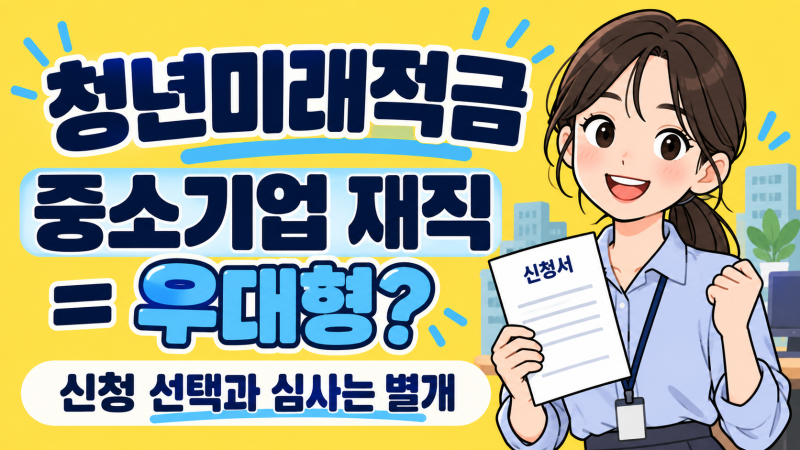 청년미래적금, 중소기업에 다니면 우대형이 자동 적용될까요?