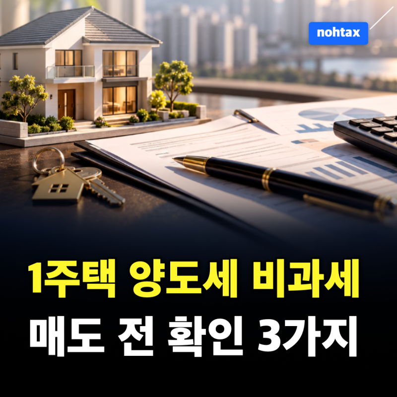 1주택 양도세 비과세 체크리스트 7가지, 계약 전에 끝내세요