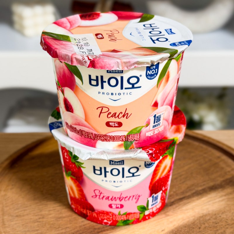 매일 바이오 요거트 백도 딸기 후기, 과일 많은 상큼달콤 라이트한 풍미