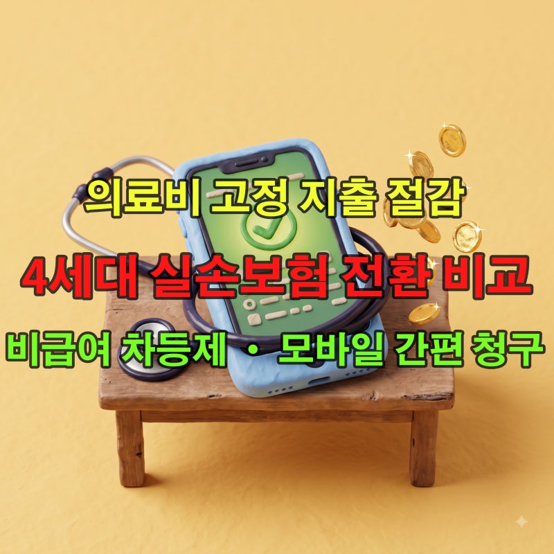2026 실손의료보험 4세대 전환 장단점! 비급여 차등제 및 모바일 3분 간편 청구 서류