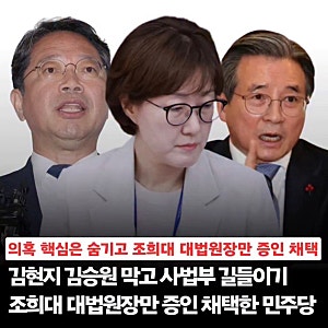 3김(김현지•김승원•김용범)은  빼고 “조희대”만 국감 출석 채택한 더불어 민주당. 이재....