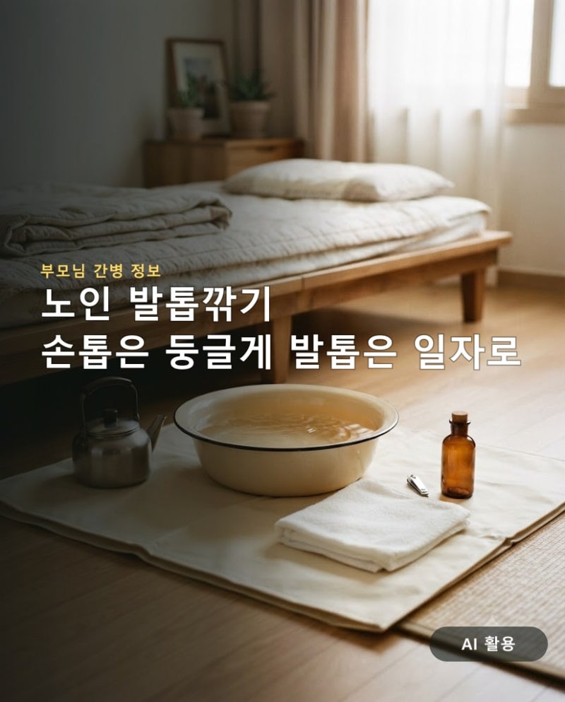 노인 발톱깎기 어르신 손톱깎는법 발톱 깎는 방법 손톱은 둥글게 발톱은 일자로