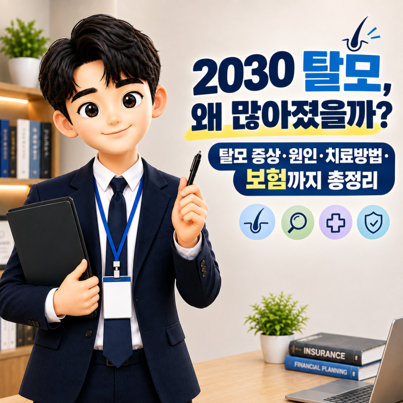 2030 탈모, 왜 많아졌을까?｜탈모 증상·원인·치료방법·보험까지 총정리