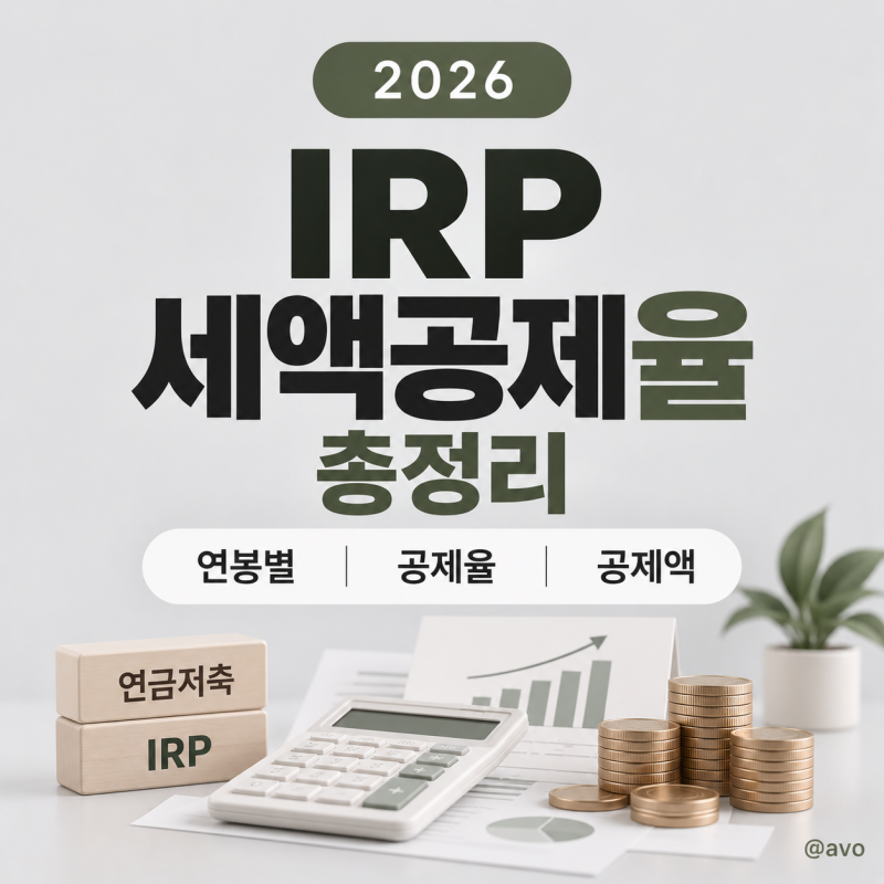 IRP 세액공제율 2026｜연봉별 얼마나 공제받을까?