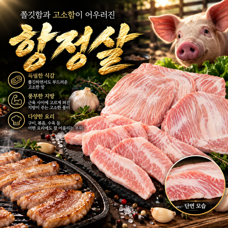 돼지 항정살 특징과 식감, 결·특수부위 ｜ 일본어 표현 豚トロ 뜻