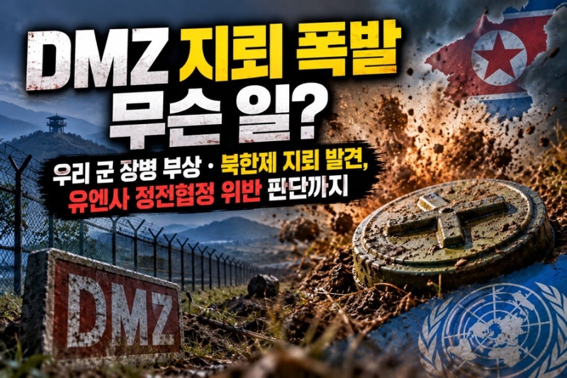 DMZ 지뢰 폭발 무슨 일? 우리 군 장병 부상 북한제 지뢰 발견, 유엔사 정전협정 위반 판단까지