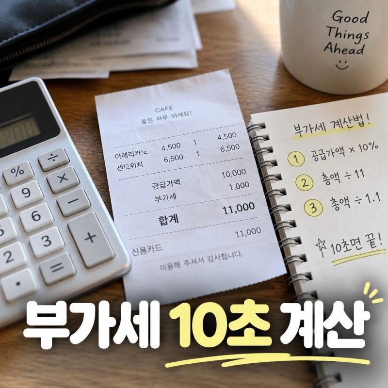 부가세계산기 없이 10초 만에 계산하는 법 총정리