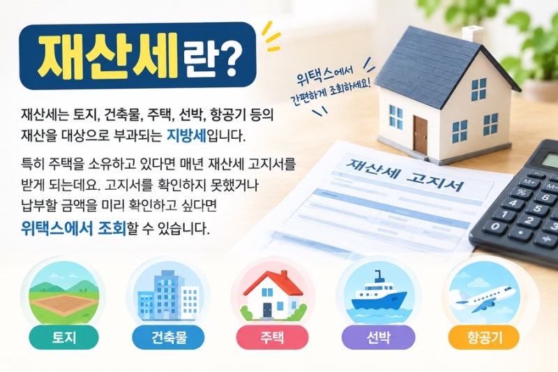 재산세 납부 조회 방법｜위택스 카드 납부 가능할까?