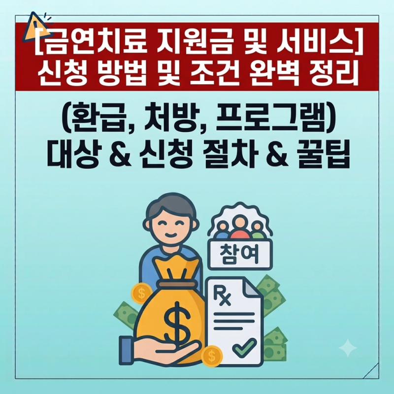 [금연치료 지원금 및 금연 지원 서비스 신청 방법 완벽 정리 (환급, 처방)]