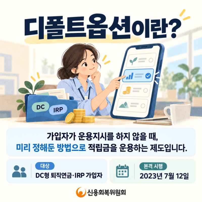 퇴직연금 사전지정운용제도, 디폴트옵션이란 무엇일까?
