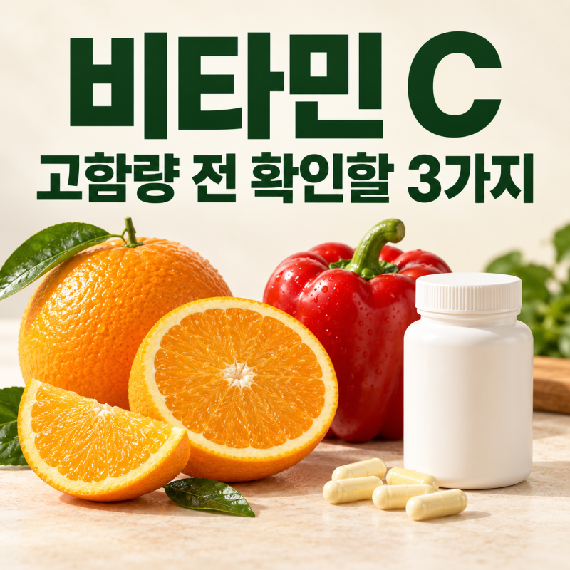 비타민 C 1,000mg, 매일 먹기 전 확인할 3가지