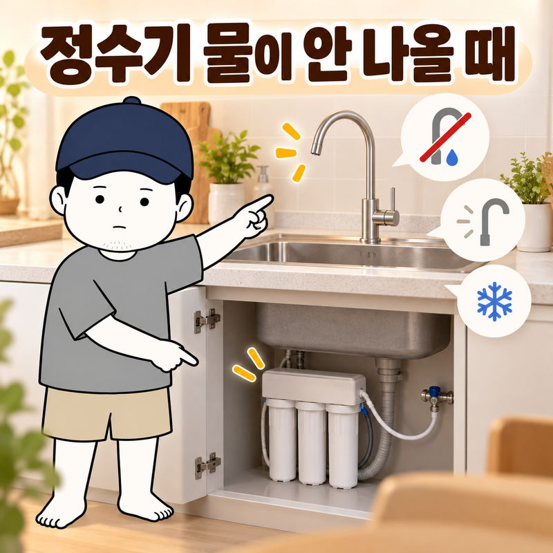 정수기 물 안 나올 때, 삼성 비스포크 버튼 반응부터 나눠 보세요