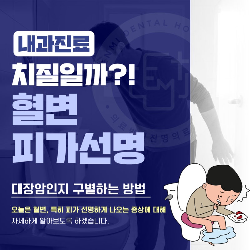 혈변피가선명하게 나왔을 때? 치질인지 대장암인지 구별하는 방법