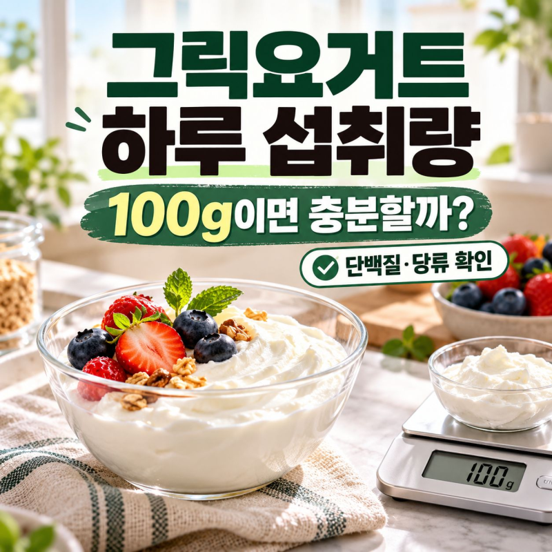 그릭요거트 하루 섭취량, 100g이면 충분할까? 단백질·당류 확인