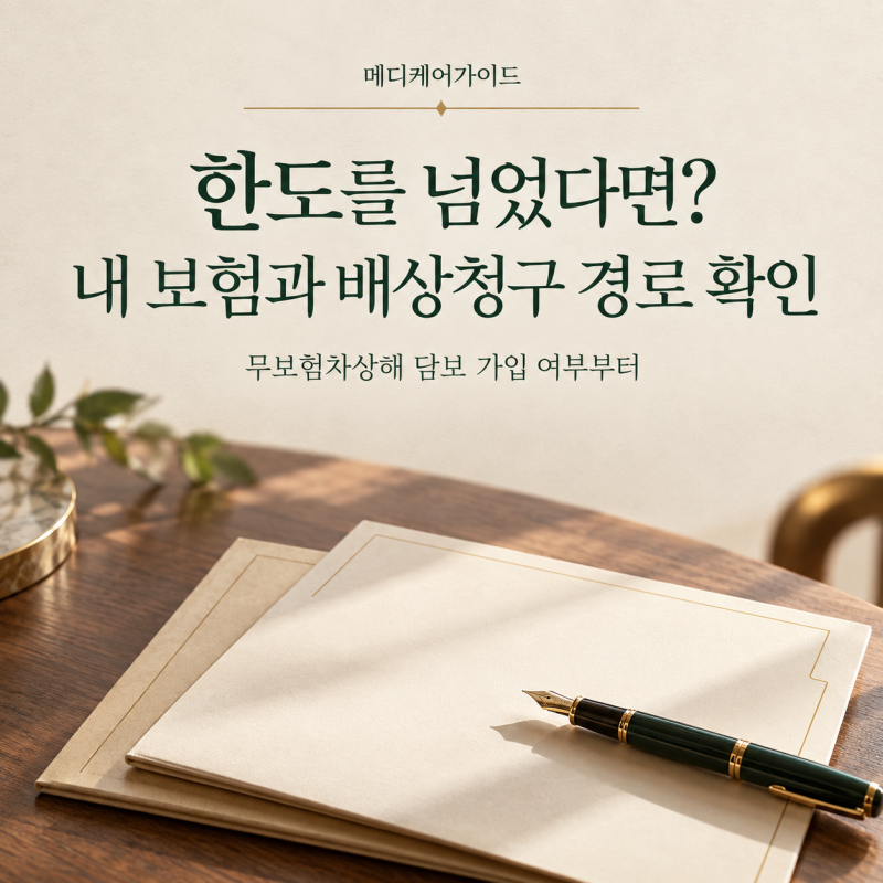 교통사고 상대방이 책임보험만 있다는데, 치료비는 제가 내야 하나요?