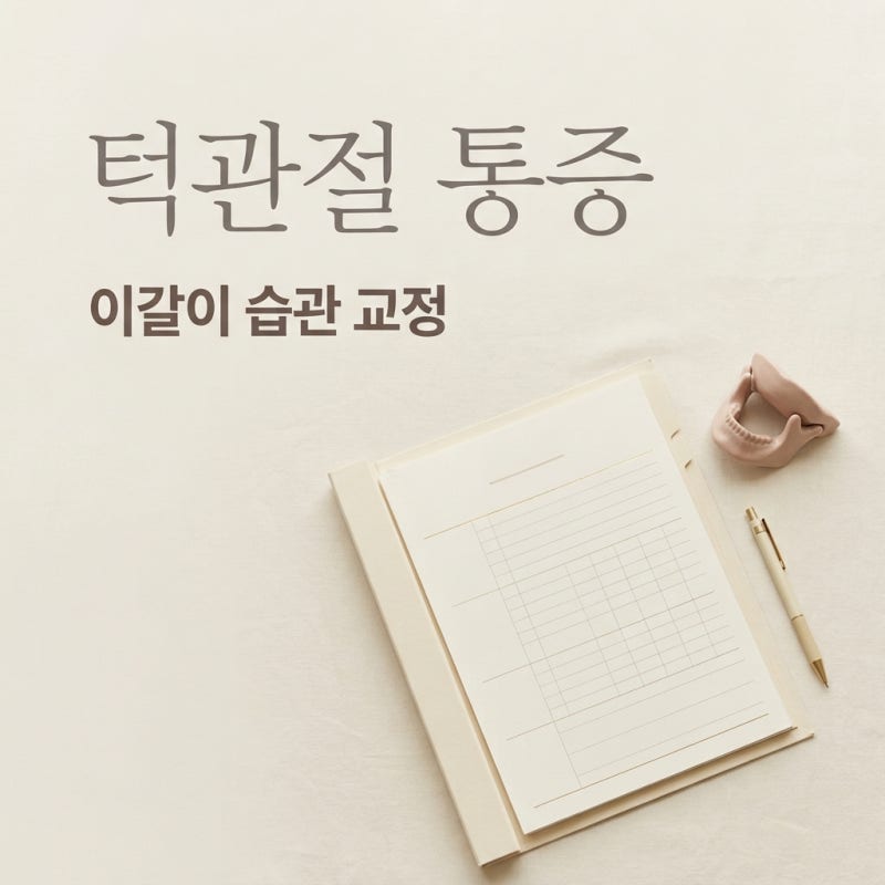 턱관절 통증을 유발하는 이갈이 이악물기 습관 교정 방법
