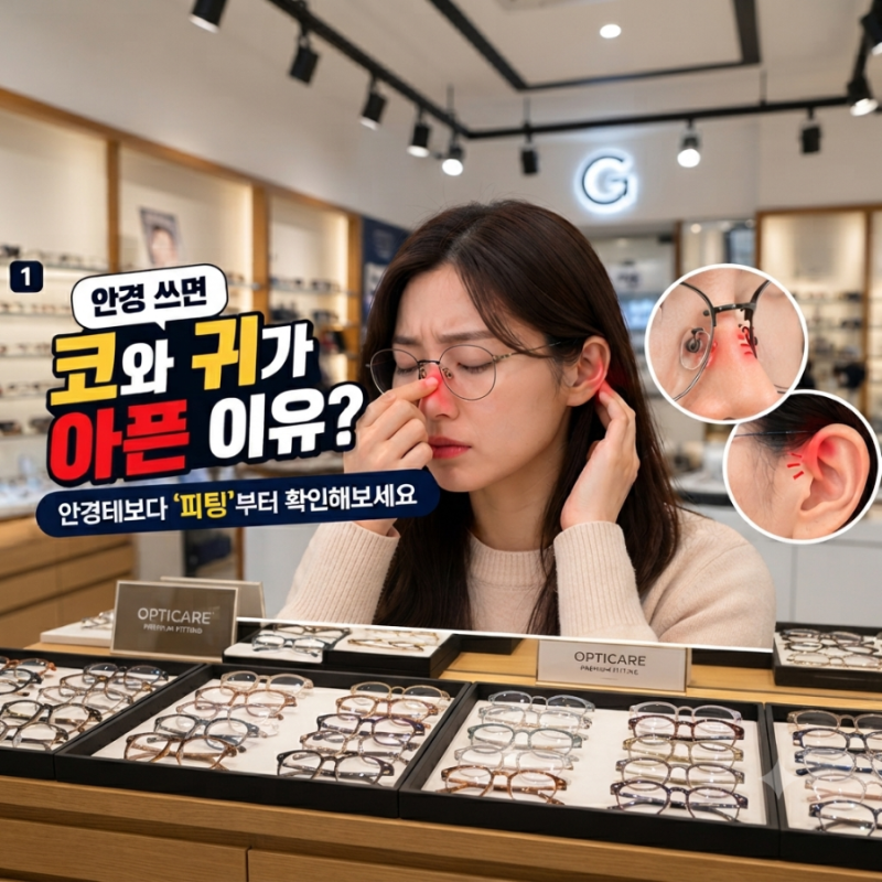 대전 안경원, 안경 쓰면 코가 아프고 귀가 눌리는 이유는 뭘까요?
