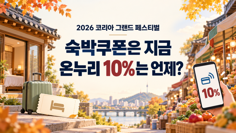 2026 코리아 그랜드 페스티벌｜숙박쿠폰은 지금, 디지털온누리 10%는 언제?