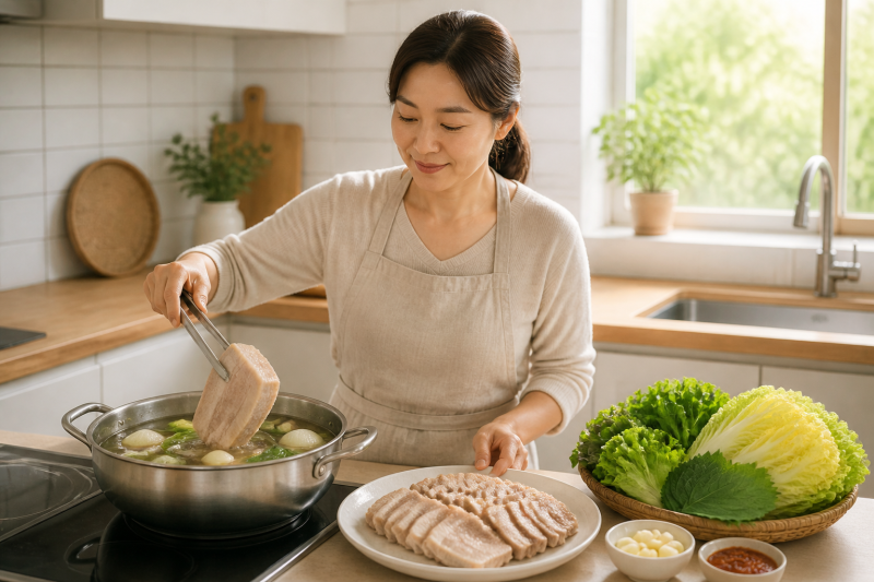 수육 재료, 냄비 하나로 잡내 줄이는 조합