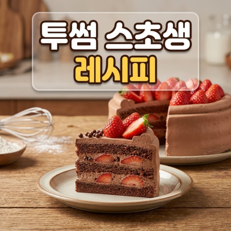 투썸플레이스 케이크 스초생, 집에서 만들어 먹는 딸기 초코 생크림