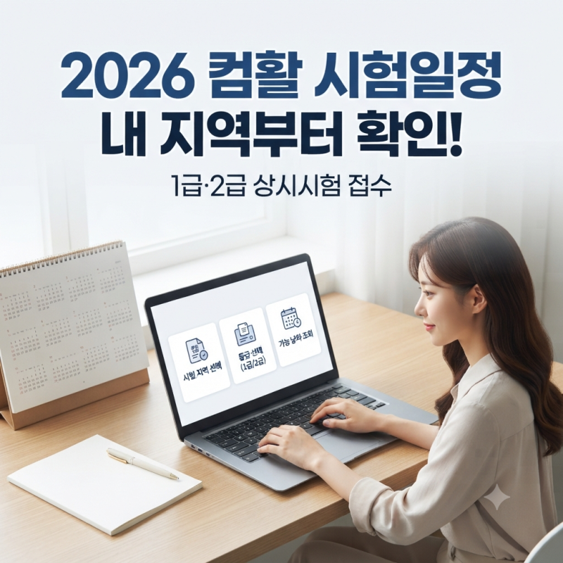 2026 컴활 시험일정, 정해진 날짜가 없다? 상시시험 접수 방법