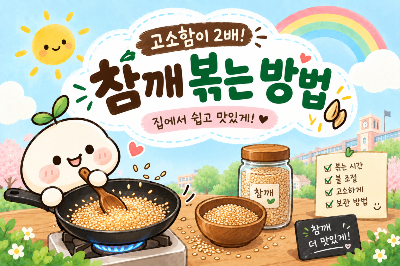 참깨 볶는 방법 생참깨 깨끗하게 씻고 고소하게, 볶기생참깨 보관법